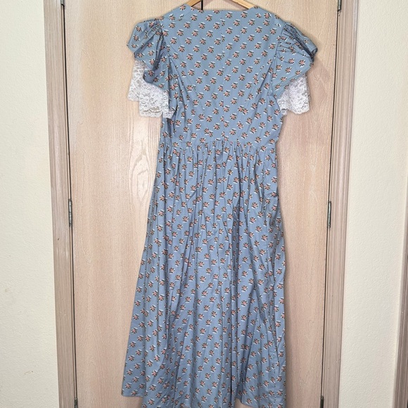Recollection Mona Print Prairie Cottage Core Pioneer Vintage Style Cotton Dress - Picture 8 of 14